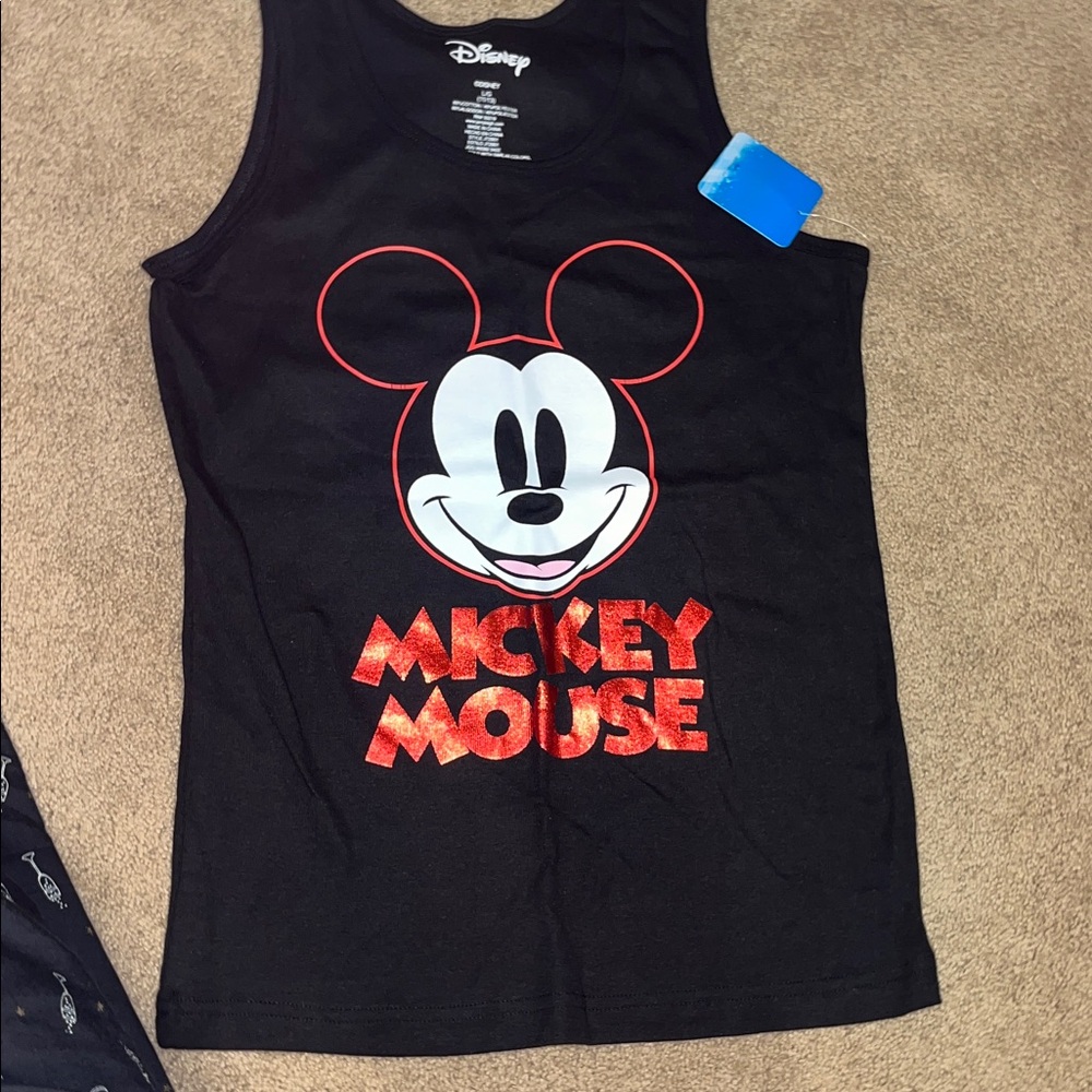 Disney Black and Red Mickey Mouse Tank Top